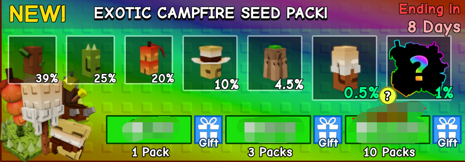Grow a Garden ItemsExotic Campfire Seed Pack