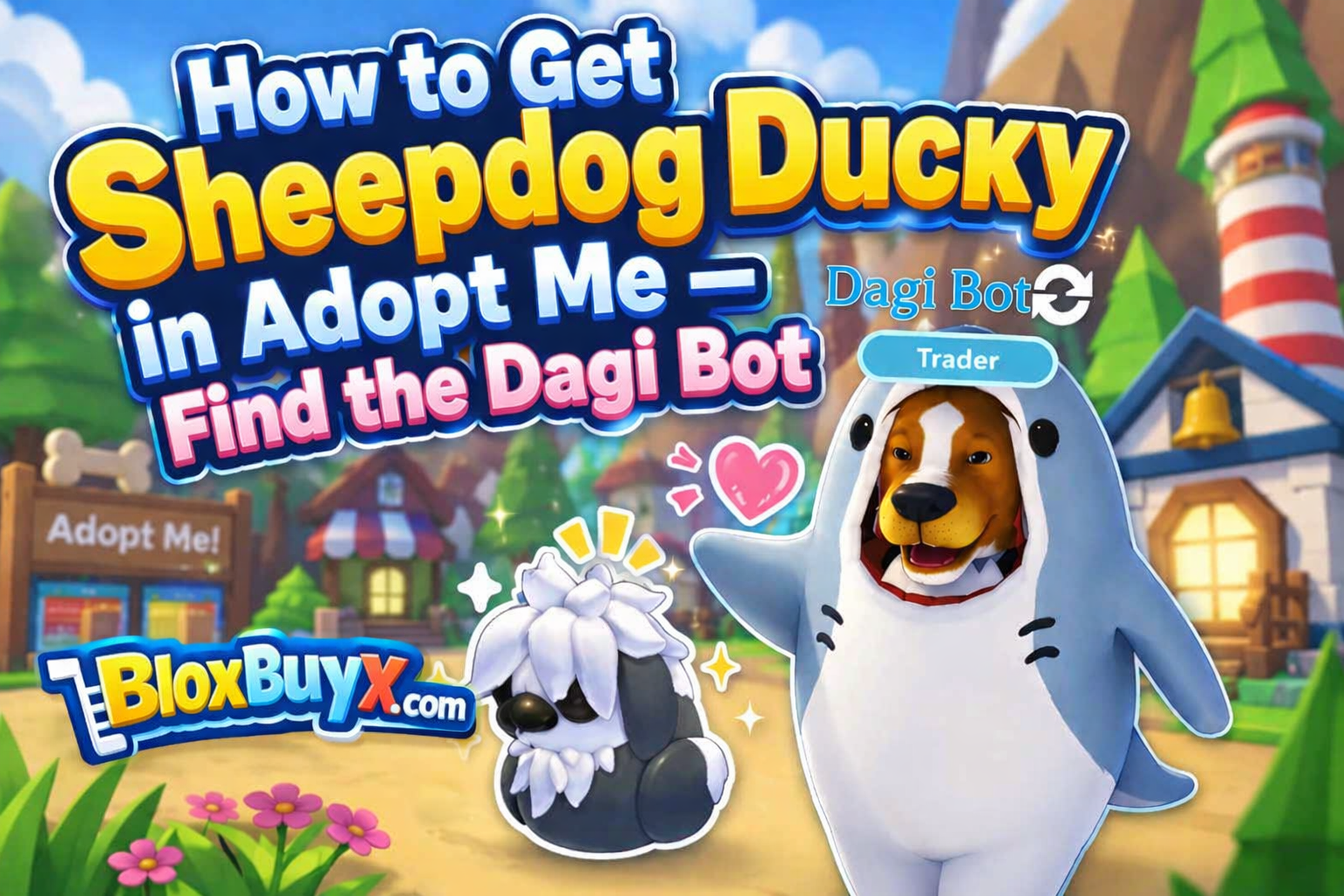 How to Get Sheepdog Ducky in Adopt Me — Find the Dagi Bot