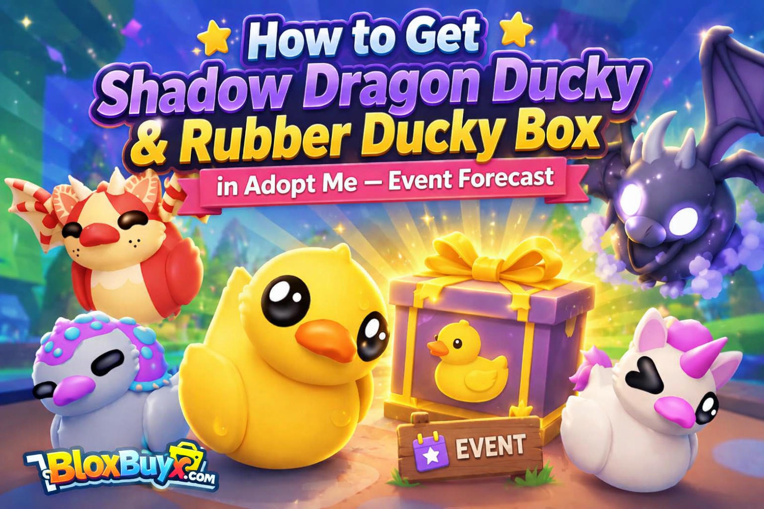 How to Get Shadow Dragon Ducky & Rubber Ducky Box in Adopt Me — Event Forecast